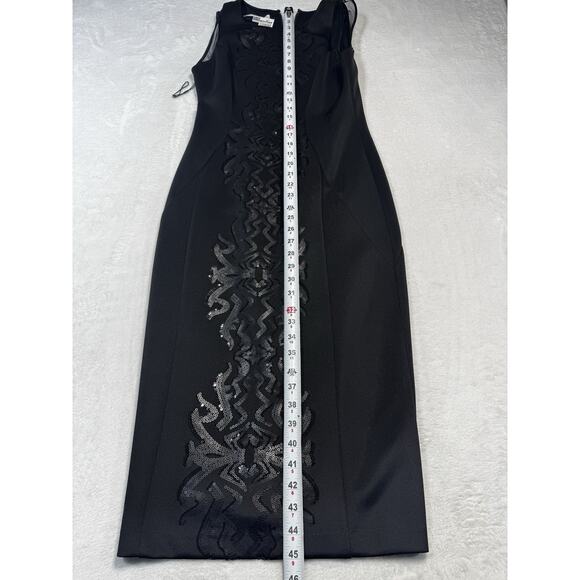 Maggy London Black Sequined Sheath Dress Size 10 NWT Holiday Cocktail MSRP 148 - Picture 6 of 10